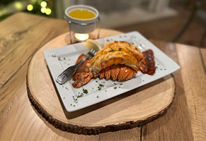 Delicious Lobster at The Getaway Restaurant on Lake Como